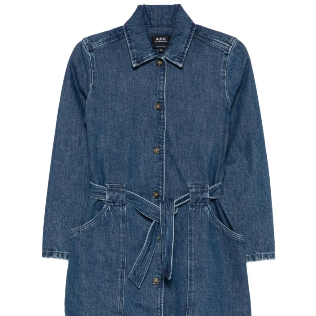 A.P.C. Belted Denim Dress